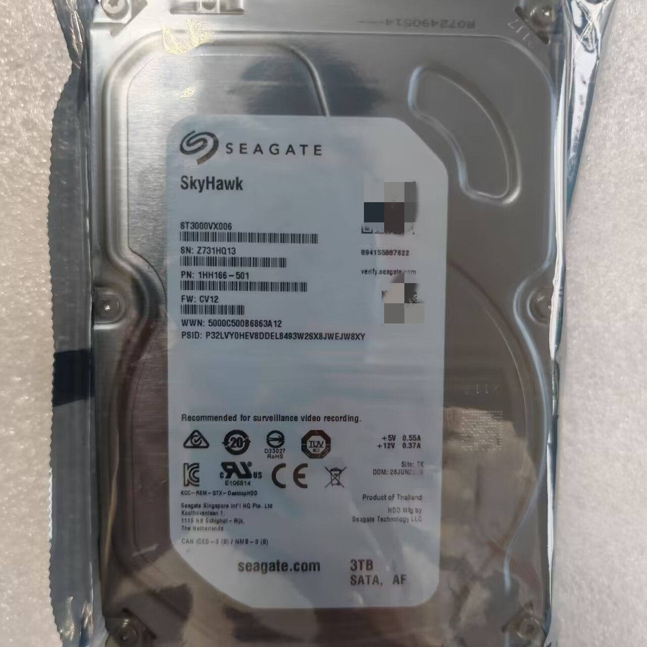 / ST3000VX006 监控专用硬盘专业台式机 原装硬盘