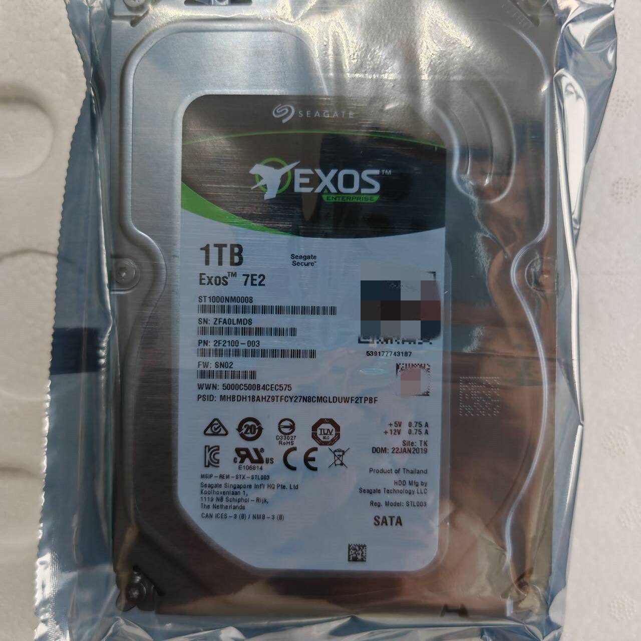 银河 ST1000NM0008 1T企业级硬盘 7200转 1TB银河SATA3 3.5寸