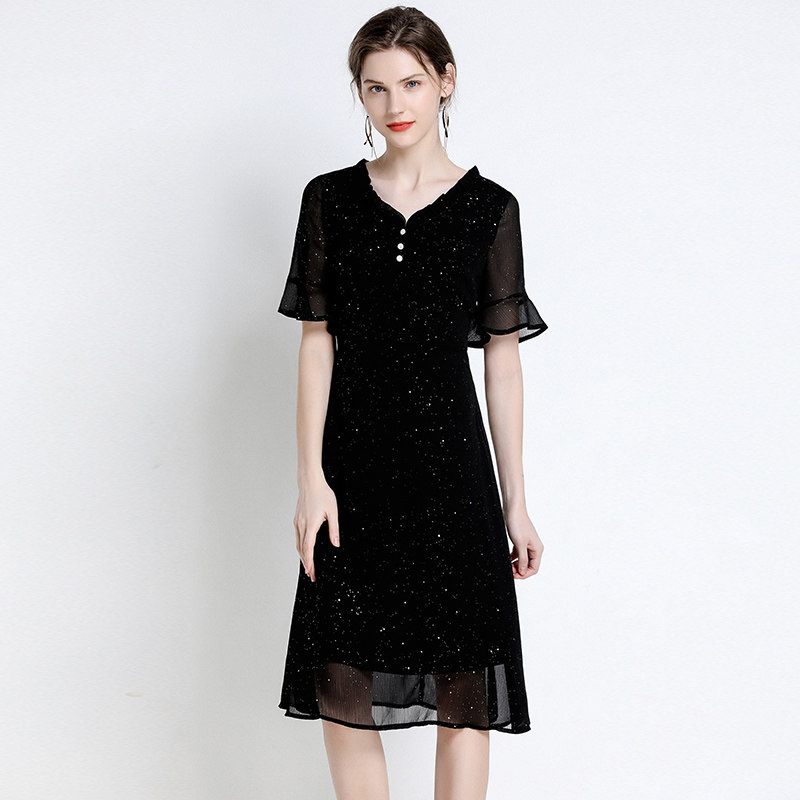 大码韩版宽松百搭洋气时尚胖妹妹显瘦遮肉连衣裙潮2020夏季新款