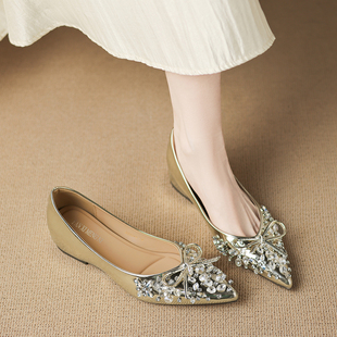 隐形内增高浅口鞋子女2026新款春夏巨好看配裙子尖头单鞋女不累脚