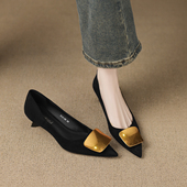 女秋款 细跟单鞋 2026新款 气质高跟鞋 爆款 巨好看法式 女不累脚工作鞋