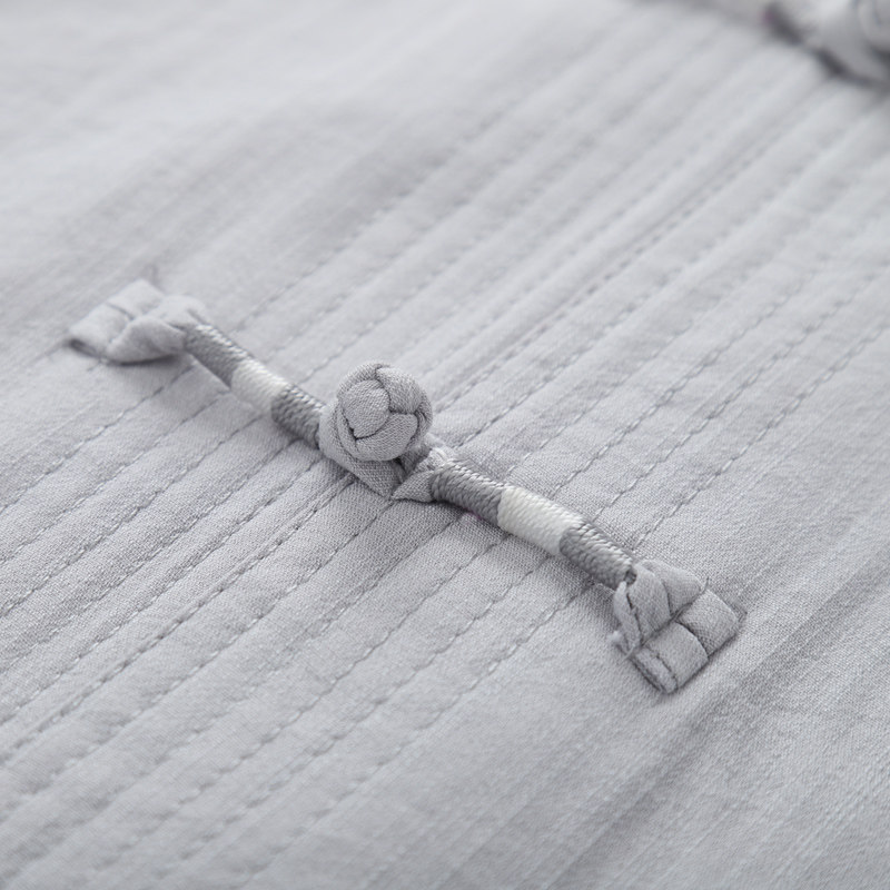 MENS COTTON LINEN TANG SUIT CHINESE STYLE HANFU MIDDLE-AGED LOOSE LINEN SHIRT SUMMER THIN BLACK CASUAL TOP MEN