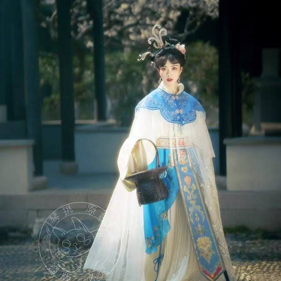 宋制汉服琴挑【绮罗香】新款仕女图神仙复原款红楼梦林黛玉绢人系