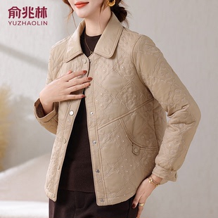 俞兆林妈妈装棉服2025新款中老年女装加厚棉袄端庄时尚外套秋冬季