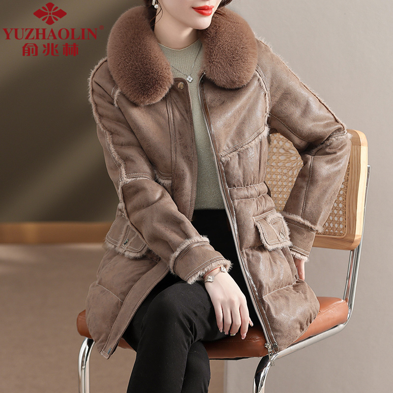 妈妈冬装加厚外套洋气时尚