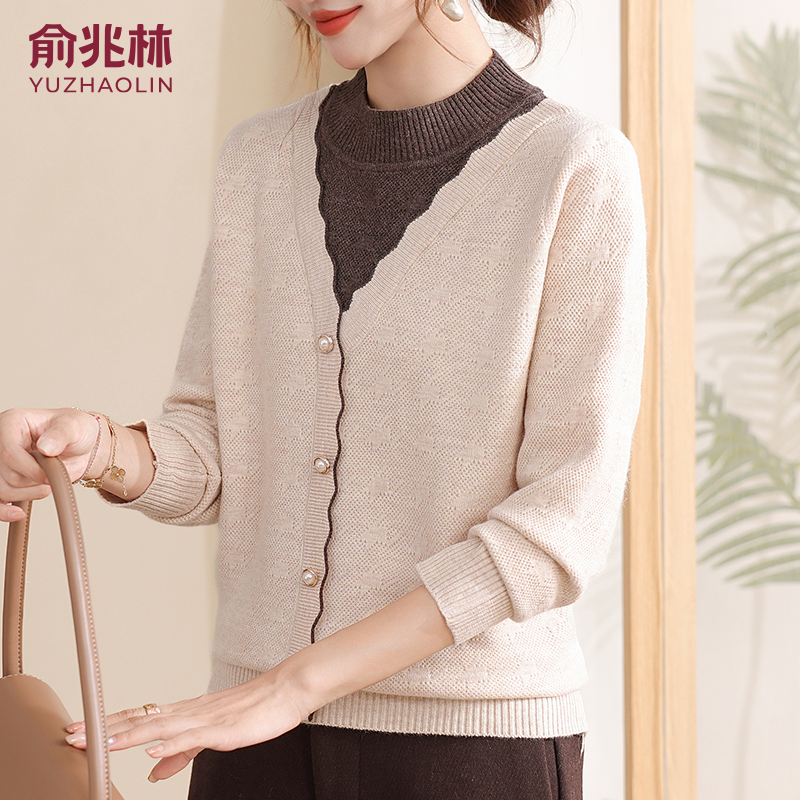 俞兆林中老年女装新款假两件