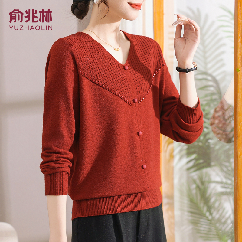 中年妈妈春装针织衫洋气