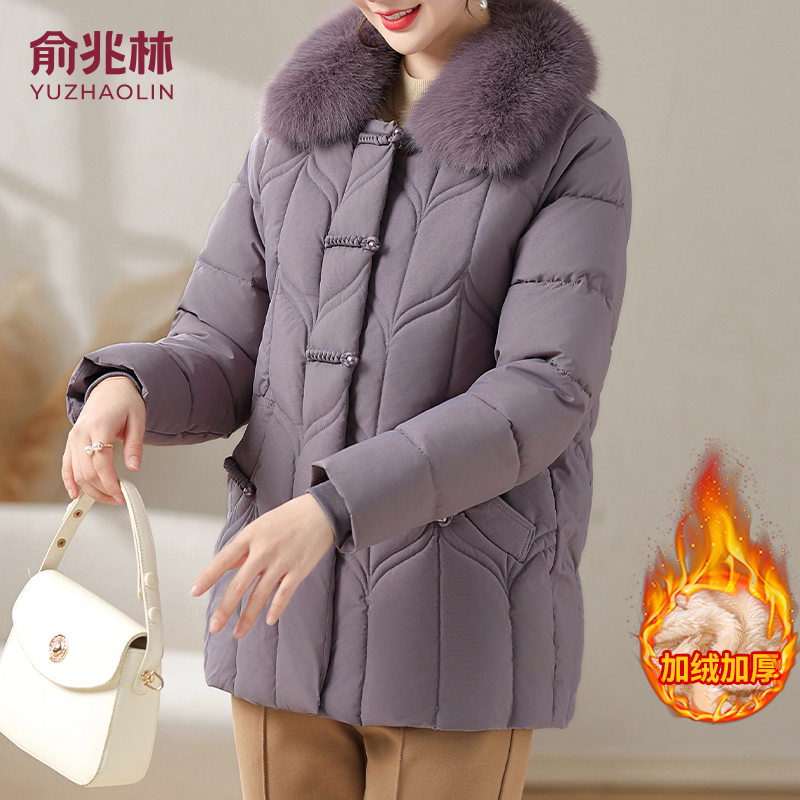 中年妈妈冬装时尚羽绒棉服