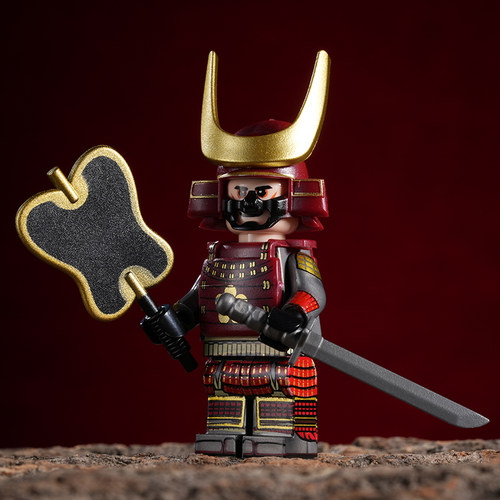中古日本武士盔甲浪人铠甲WM6090第三方拼装积木人仔玩具