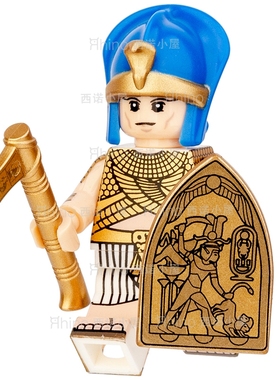 中古埃及法老图坦卡蒙士兵第三方拼装积木人仔玩具N321