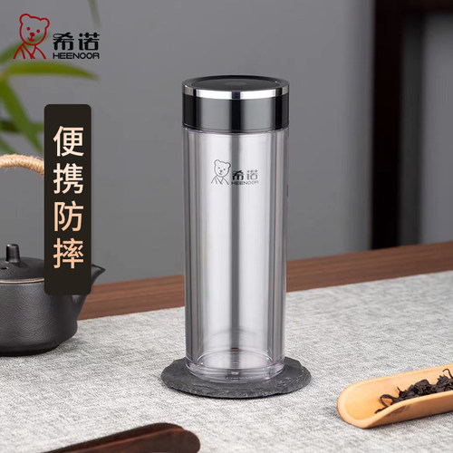 希诺8088塑料水杯防摔耐高温便携