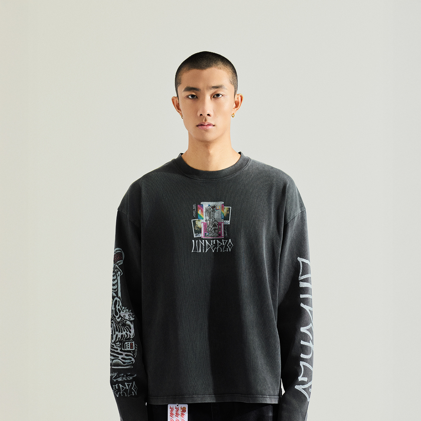 UnDeR20 × 独眼矮子 宝丽来包装画长袖T恤