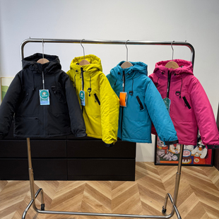 25冬季 加厚保暖连帽儿童冲锋衣大棉服男童女童外套棉袄25130