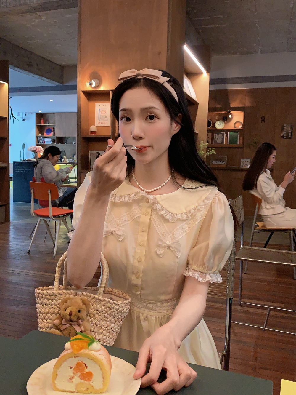 少女双层摆纯纯白月光