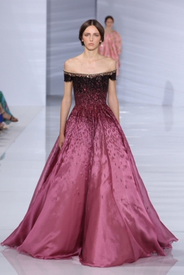 优雅遮肉显瘦纯手工缝制晚礼服