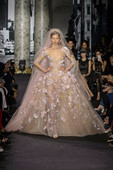 Elie Saab 花朵婚纱礼服新娘结婚仙女裙长拖尾公主梦幻奢华婚纱