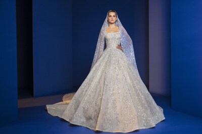 奢华高端遮肉纯手工缝制主婚纱