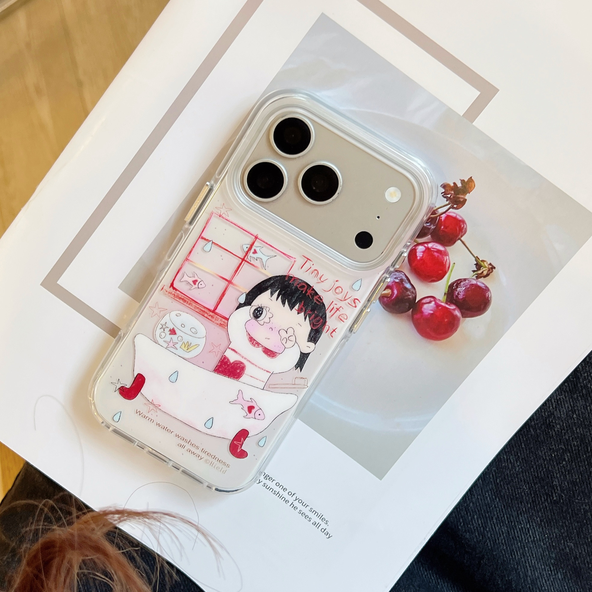 可爱泡浴缸小鱼奈良美智手机壳