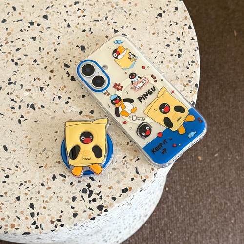 可爱撞色麻袋Pingu企鹅手机壳