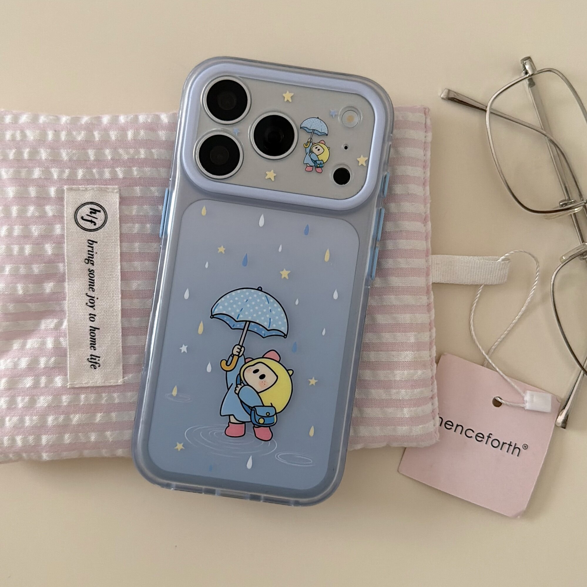 IMD磁吸卡通可爱头蓝色雨滴南瓜头小女孩手机壳适用iPhone18promax个性防摔苹果17磨砂16趣味15新慕安少女心