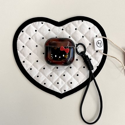 imd软套琥珀立体kitty猫苹果蓝牙耳机壳套适用airpods2/3/4女生时尚小众airpodspro/pro2/pro3挂绳卡通可爱新