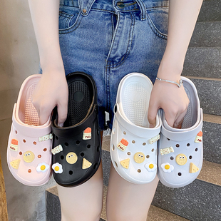 洞洞拖鞋 居家室内防滑情侣厚底踩屎感洞洞鞋 男款 夏天 女士外穿新款