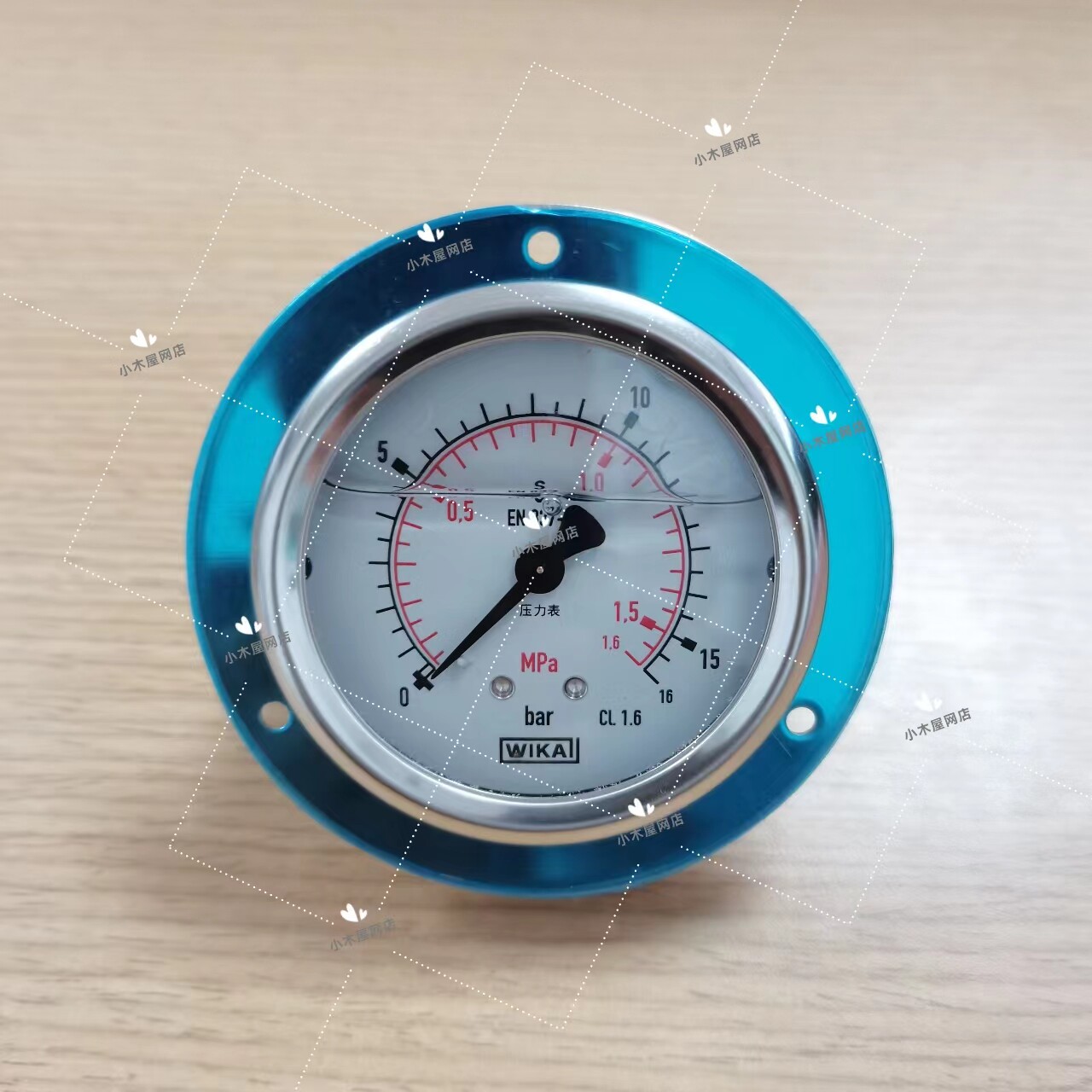 德国威卡wika213.53.063机械式压力表轴向带边 63mm表径 g1/4螺纹