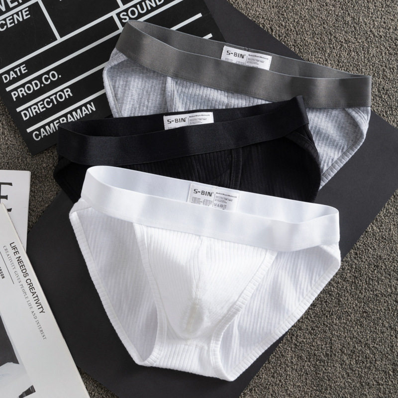 男士螺纹三角内裤纯棉纯色四季透气吸汗大囊袋高开叉短裤潮流,女士内衣/男士内衣/家居服,男三角内裤,淘宝优惠券,粉丝福利购,淘宝优惠卷