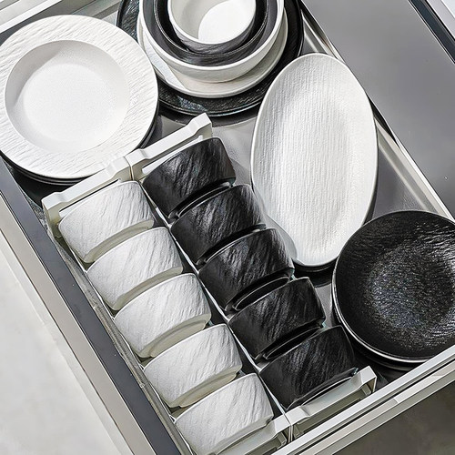 【小红书博主推荐】黑白碗碟套装