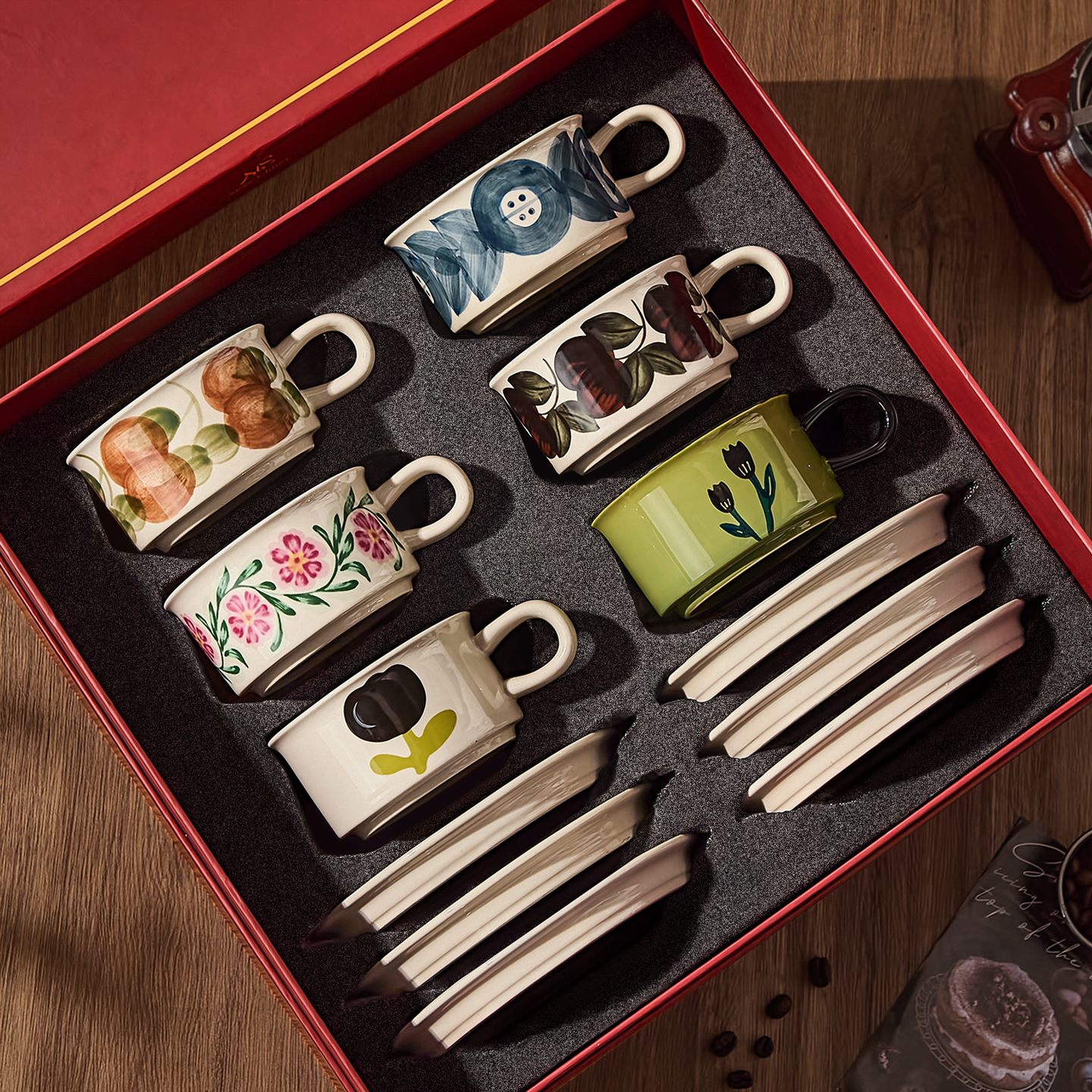 墨色咖啡杯礼盒装乔迁新婚礼物