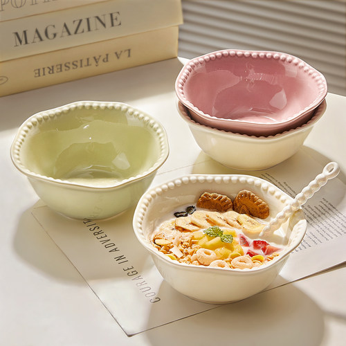 高颜值陶瓷酸奶碗早餐燕麦甜品碗