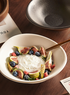 ins风高颜值酸奶碗带勺餐具brunch早餐甜品碗燕麦片碗水果沙拉碗