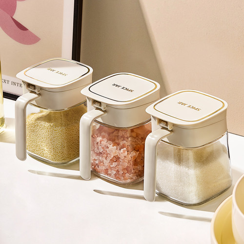 墨色高颜值玻璃调料罐厨房家用