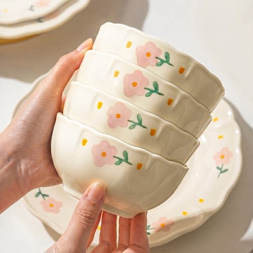 墨色漂亮碗碟餐具釉下彩米饭碗