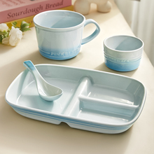 儿童早餐盘一人食餐具分格餐盘大人高颜值仪式感陶瓷分餐盘摆盘碗