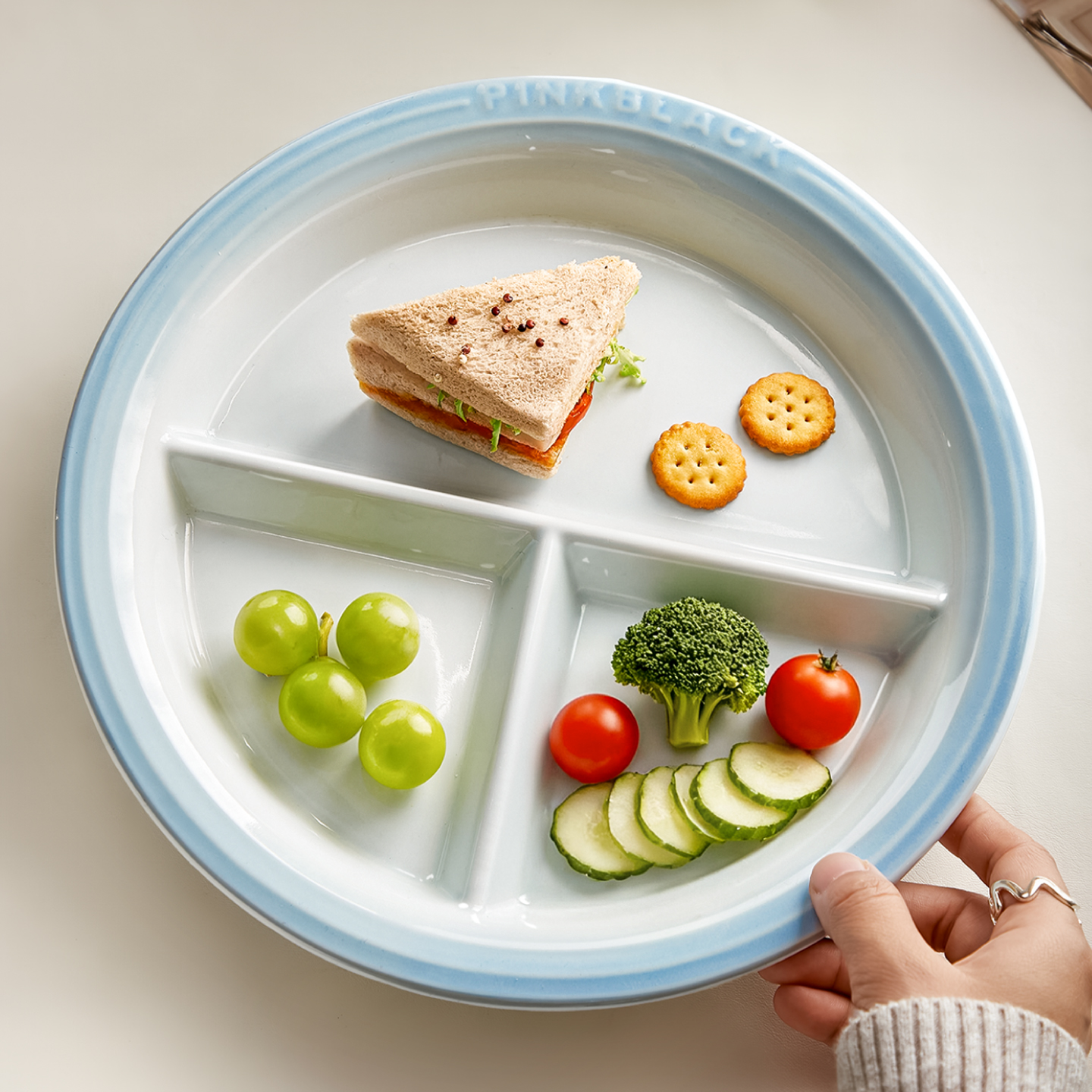 211减脂分格餐盘大人减肥专用儿童定量分餐盘一人食餐具早餐盘子