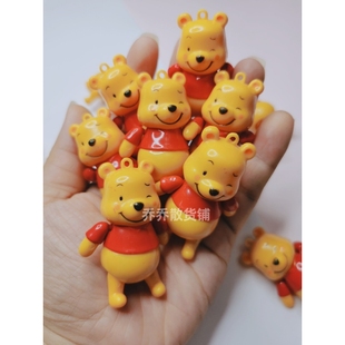 正版散货 带钢印 小熊维尼维尼熊 卡通摆件四肢可动摇摇晃晃
