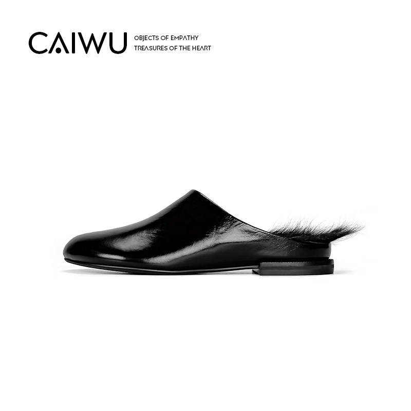 【彩物】巴黎左岸 油蜡皮包头半拖2026新款老钱风休闲穆勒单鞋女,女鞋,包头拖,淘宝优惠券,粉丝福利购,淘宝优惠卷