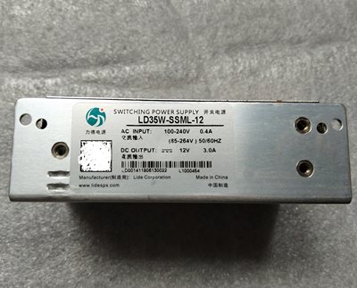 力德开关电源LD35W-SSML-12 AC 输入100-240V 0.4A DC 输出12V3A