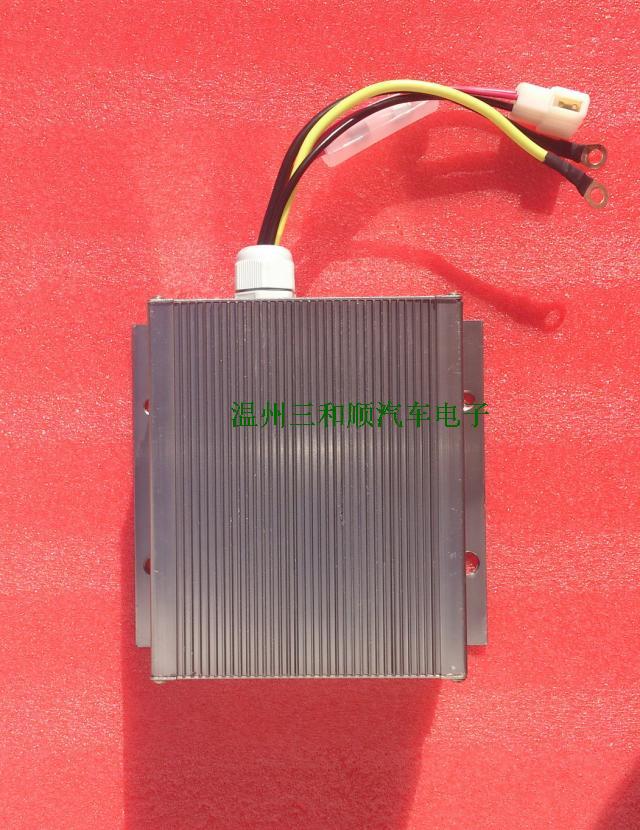 库电动汽车隔离电源转换器DC60V72V80V84v转DC12V 30A直流变换销