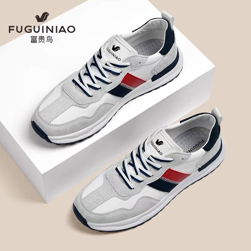 富贵鸟男鞋2024夏季新款厚底休闲老爹阿甘高级感耐磨百搭运动鞋男