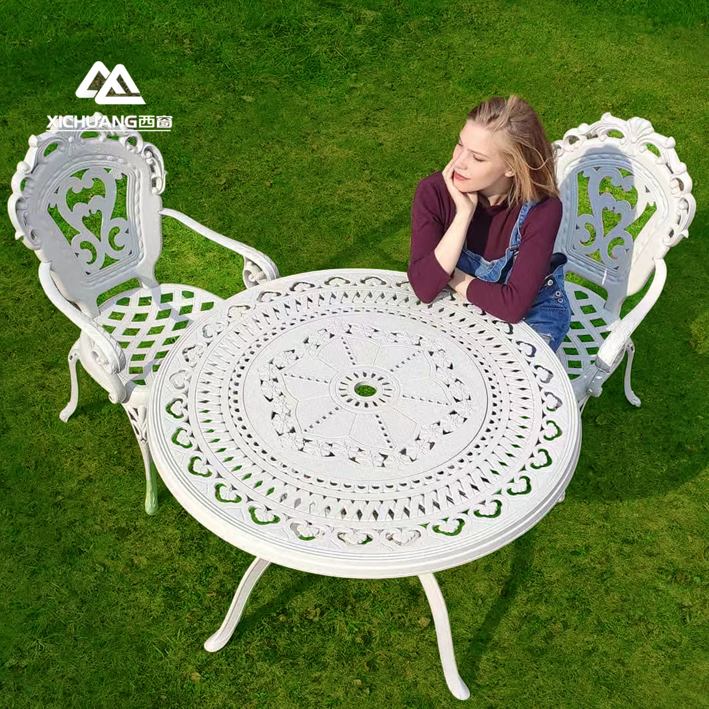 西窗欧式全铝防锈户外桌椅防雨