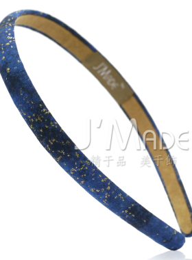 原创设计风森系窄边星空蓝色发卡