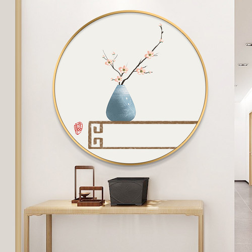 新中式禅意玄关走廊挂画