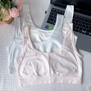 8-12岁女童内衣柚子心少女文胸莫代尔无缝小学生防凸点小背心3591