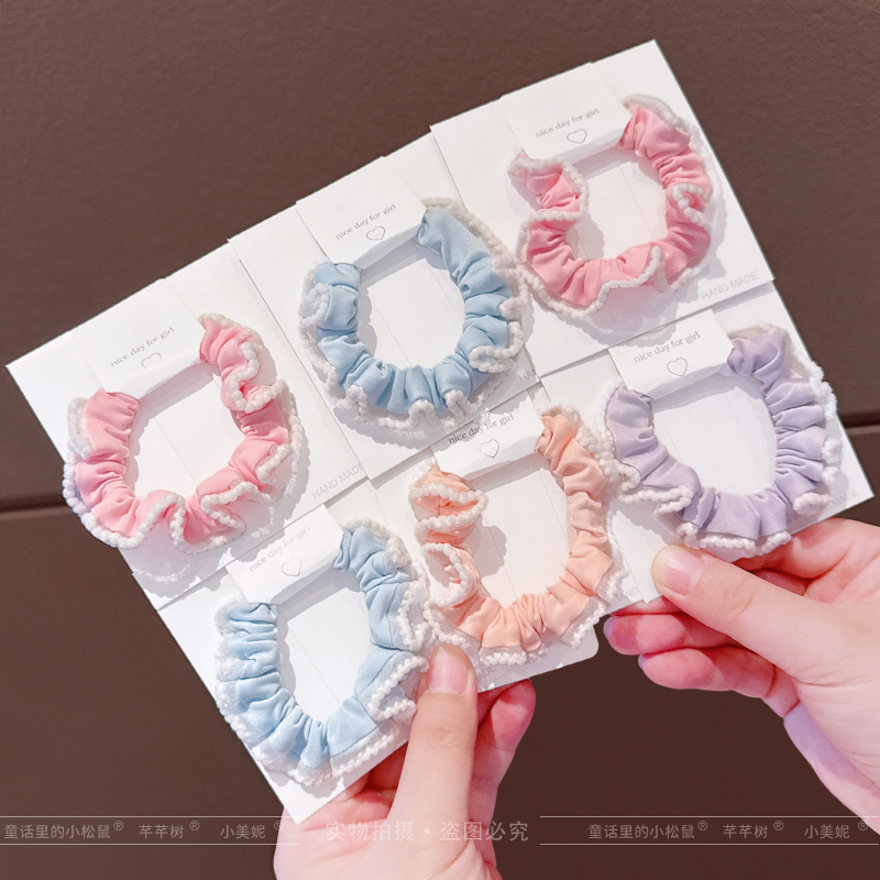 儿童小香风小肠发圈扎高马尾头绳