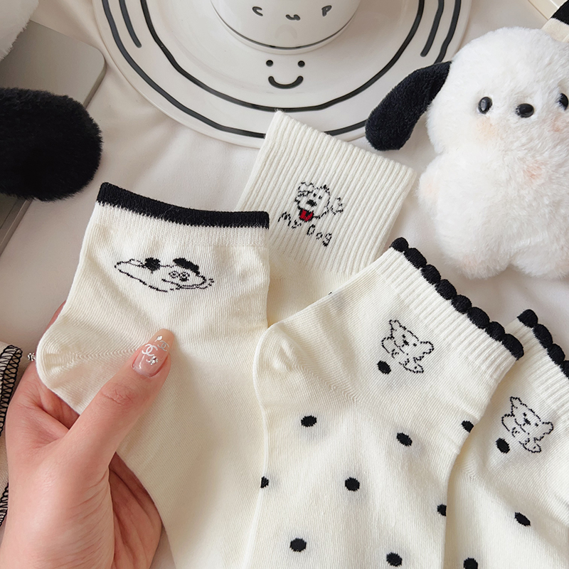 袜子女短袜纯棉夏季卡通