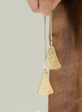 由观/葫芦藤/S925银天然羊角项链非遗雕刻毛衣链可拆卸吊坠礼物