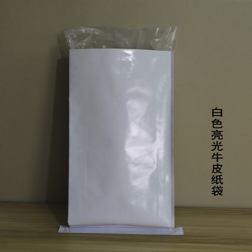 现货60*100白色亮光牛皮纸饲料袋