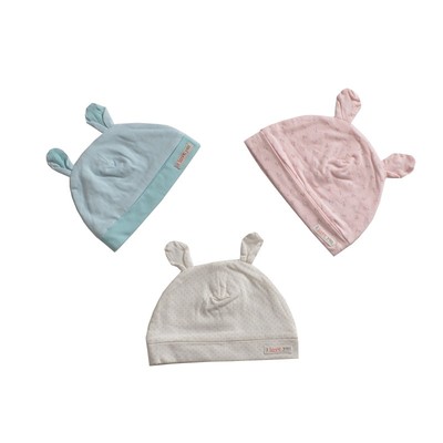 新生儿纯棉男童兔子帽